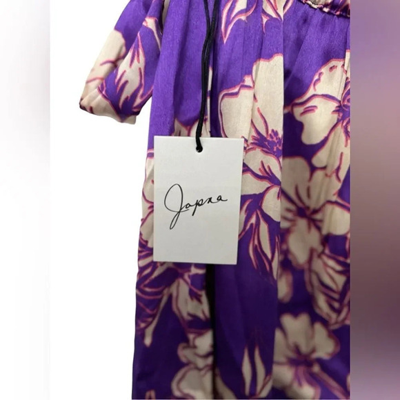 NWT Japna Satin Skirt Floral cottagecore purple & Pink beauty Jr Large - Picture 3 of 4
